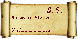 Sinkovics Vivien névjegykártya